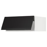 SEKTION Top cabinet for fridge/freezer, white/Upplöv matte anthracite, 36x24x15 "