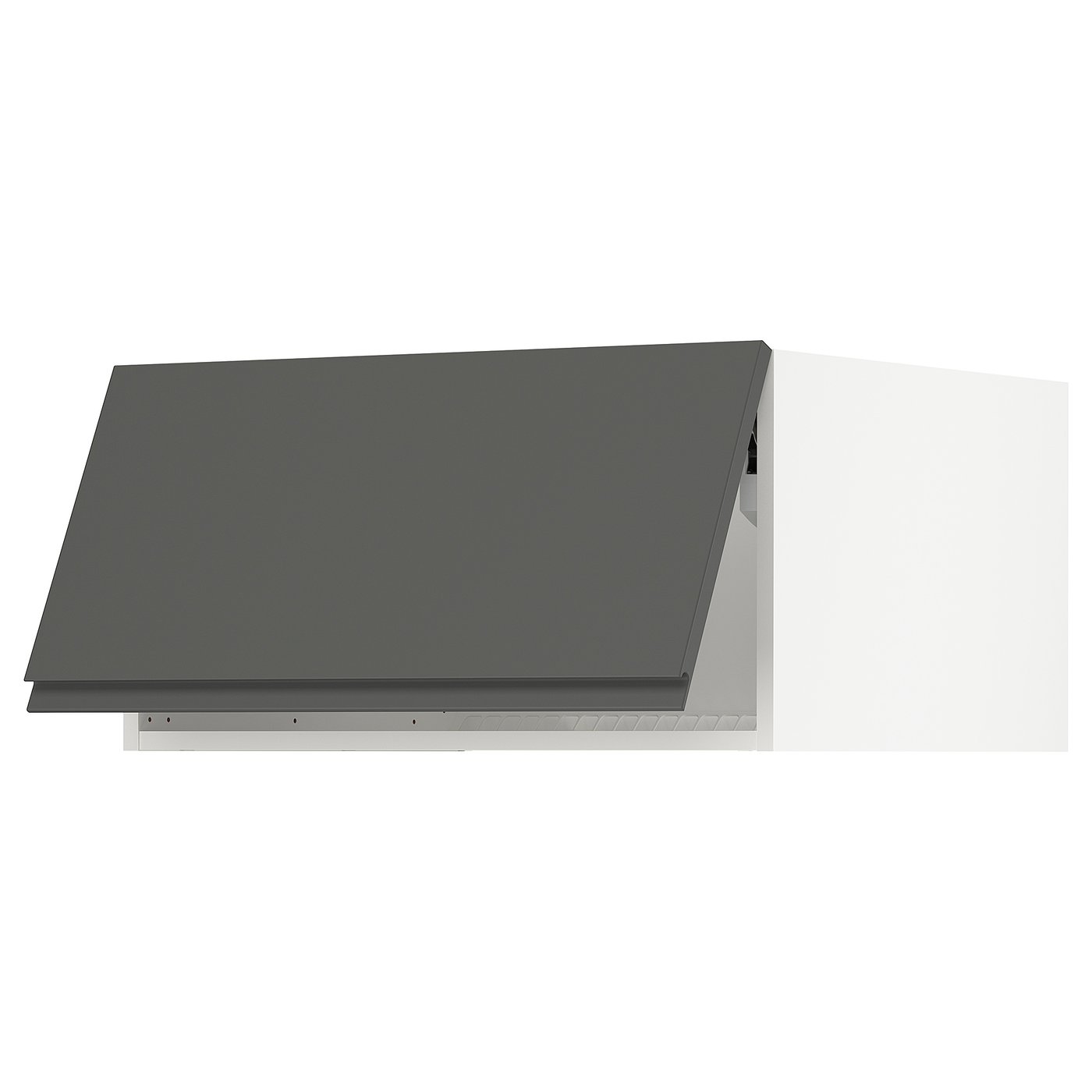 SEKTION top cabinet for fridge/freezer, white/Voxtorp dark gray