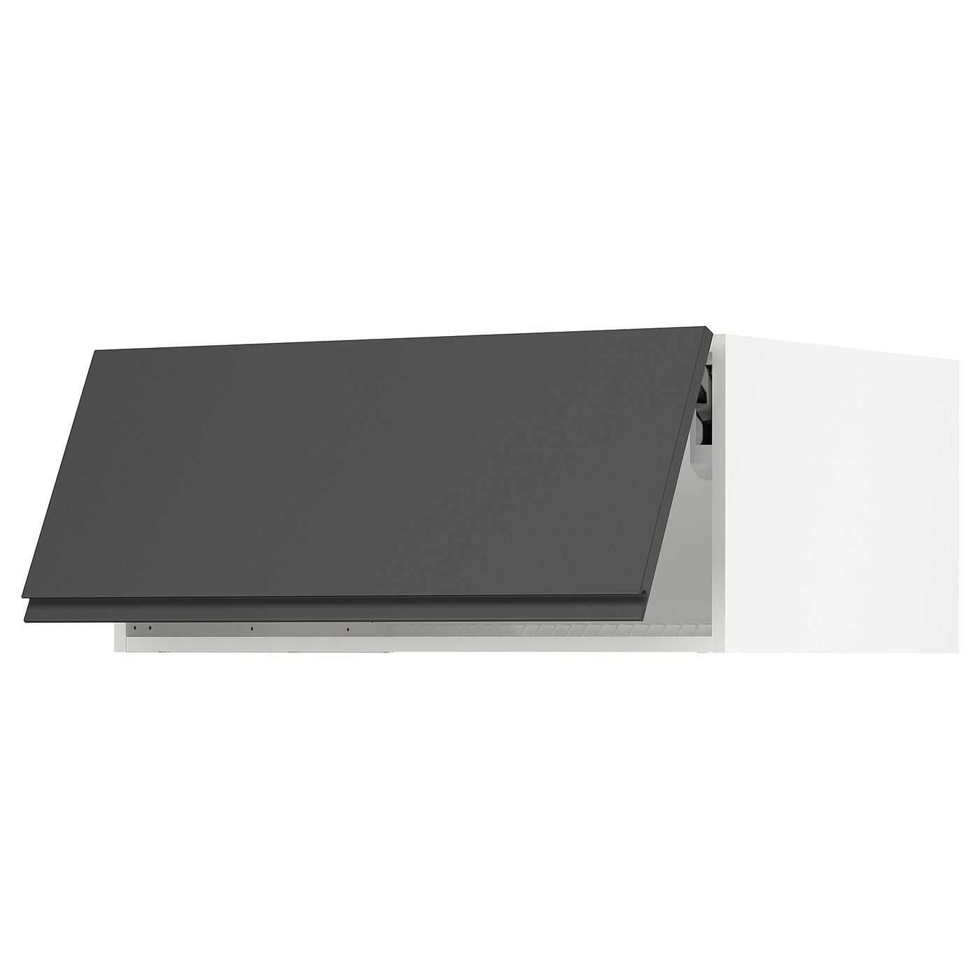 SEKTION top cabinet for fridge/freezer, white/Voxtorp dark gray