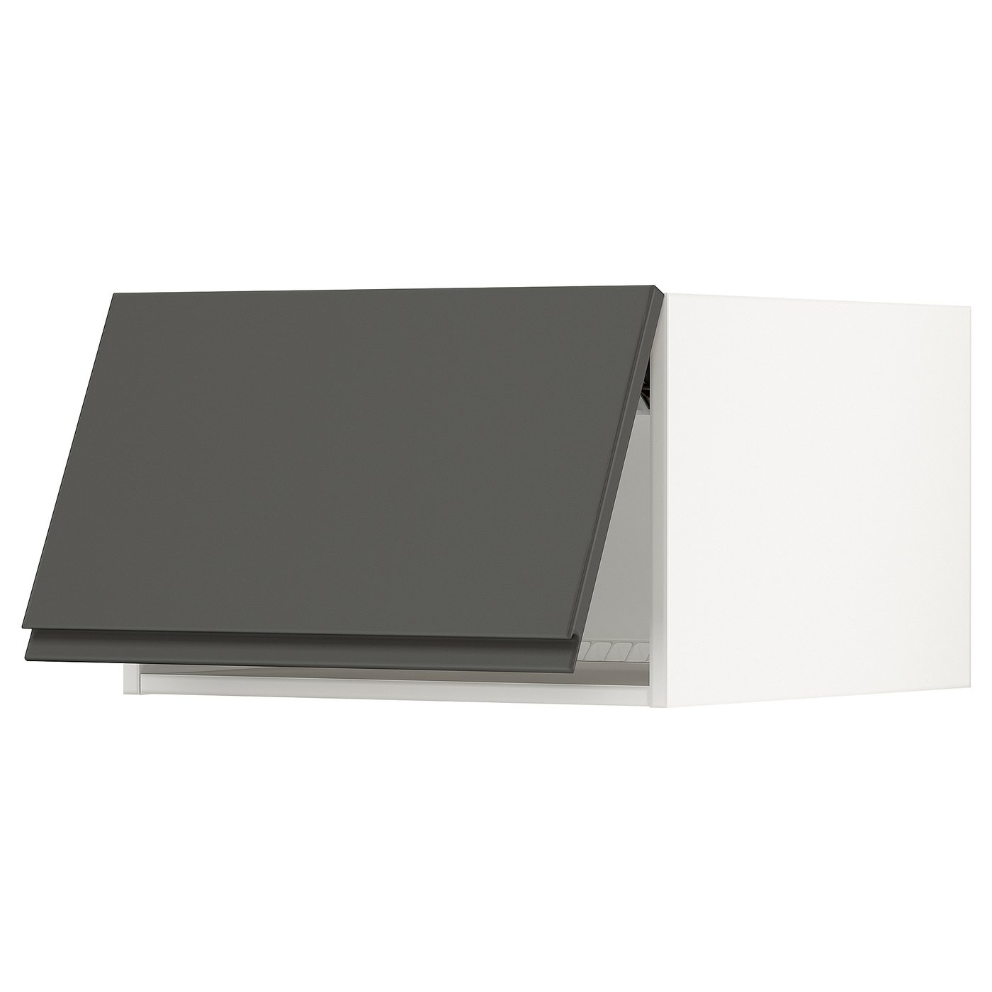SEKTION top cabinet for fridge/freezer, white/Voxtorp dark gray
