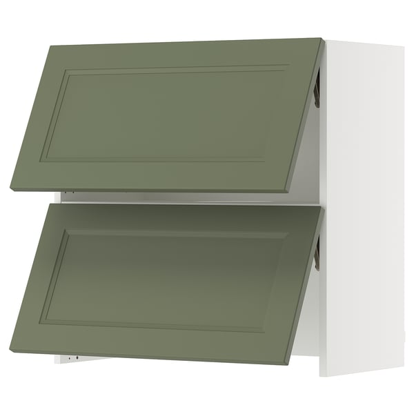 SEKTION Wall cab f bu-in extr hood w po, white/Axstad gray-green, 30x15x30 "