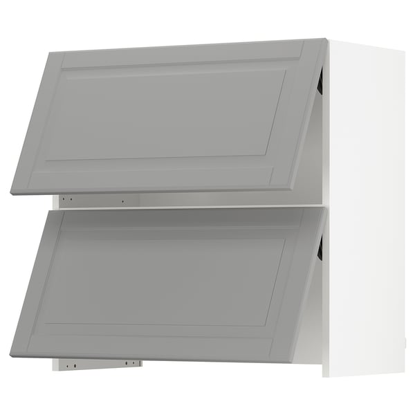 SEKTION Wall cab f bu-in extr hood w po, white/Bodbyn gray, 30x15x30 "