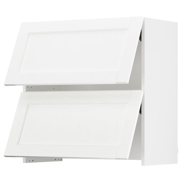 SEKTION Wall cab f bu-in extr hood w po, white Enköping/white wood effect, 30x15x30 "