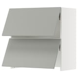 SEKTION Wall cab f bu-in extr hood w po, white/Havstorp light gray, 30x15x30 "