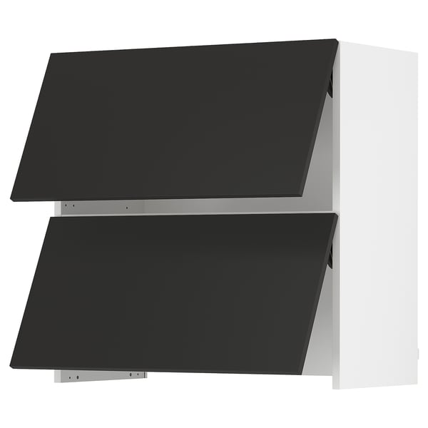 SEKTION Wall cab f bu-in extr hood w po, white/Nickebo matte anthracite, 30x15x30 "