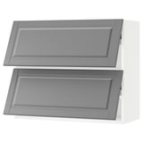SEKTION Wall cab horizo 2 doors w push-open, white/Bodbyn gray, 36x15x30 "