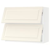 SEKTION Wall cab horizo 2 doors w push-open, white/Bodbyn off-white, 36x15x30 "