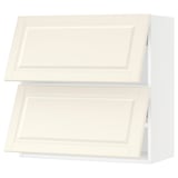 SEKTION Wall cab horizo 2 doors w push-open, white/Bodbyn off-white, 30x15x30 "
