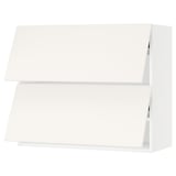 SEKTION Wall cab horizo 2 doors w push-open, white/Veddinge white, 36x15x30 "