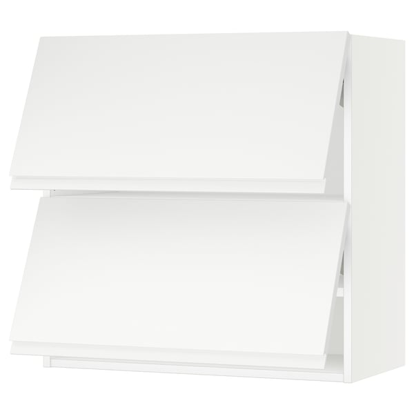 SEKTION Wall cab horizo 2 doors w push-open, white/Voxtorp matte white, 30x15x30 "