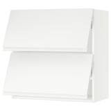 SEKTION Wall cab horizo 2 doors w push-open, white/Voxtorp matte white, 30x15x30 "