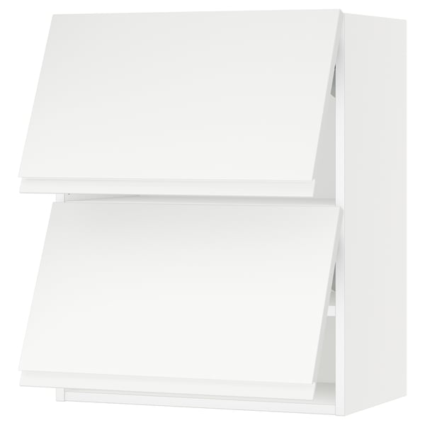 SEKTION Wall cab horizo 2 doors w push-open, white/Voxtorp matte white, 24x15x30 "