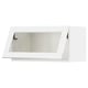 SEKTION Wall cab horizontal w glass door, white Enköping/white wood effect, 30x15x15 "