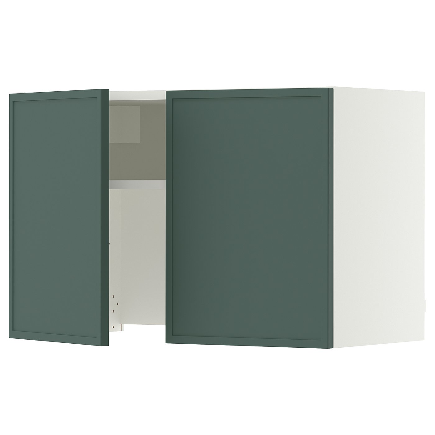 SEKTION wall cab w built-in range hood, white/Aspudden dark gray