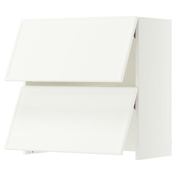 SEKTION Wall cab w built-in range hood, white/Aspudden matte white, 30x15x30 "