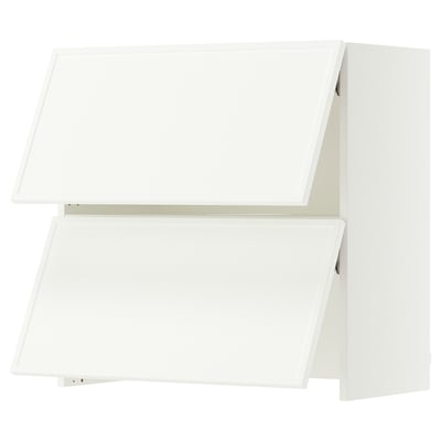 SEKTION Wall cab w built-in range hood, white/Aspudden matte white, 30x15x30 "