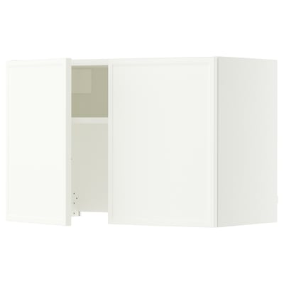 SEKTION Wall cab w built-in range hood, white/Aspudden matte white, 30x15x20 "