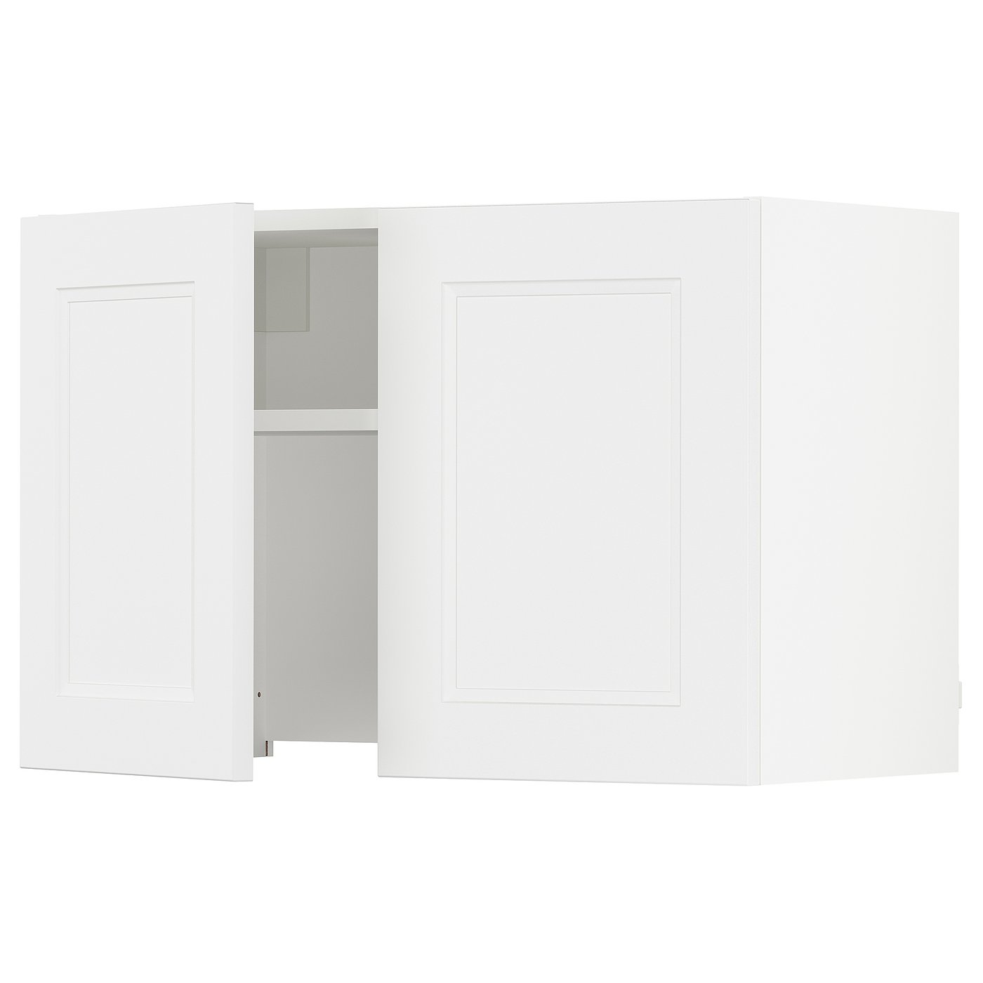 SEKTION wall cab w builtin range hood, white/Axstad matt white