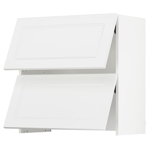Ikea SEKTION white kitchen units, rectangular, flat doors, modern traditional design.