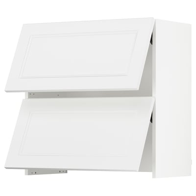SEKTION Wall cab w built-in range hood, white/Axstad matte white, 30x15x30 "