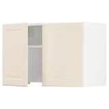 SEKTION Wall cab w built-in range hood, white/Bodbyn off-white, 30x15x20 "