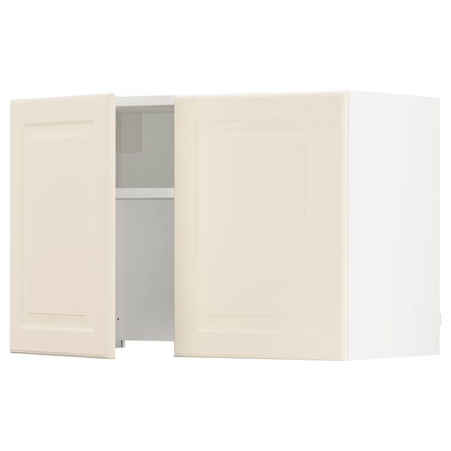 An off-white kitchen cabinet from the SEKTION series with a traditional design and bevelled edges.