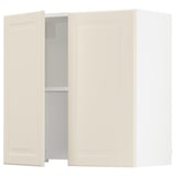 SEKTION Wall cab w built-in range hood, white/Bodbyn off-white, 30x15x30 "