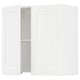 SEKTION Wall cab w built-in range hood, white Enköping/white wood effect, 30x15x30 "
