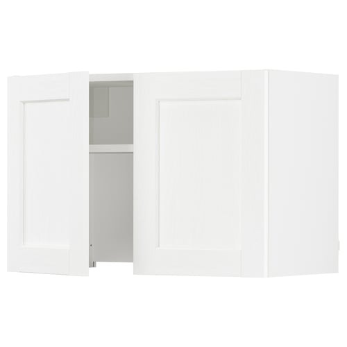 SEKTION white cabinet, classic grain, wooden look, soft-close hinge.