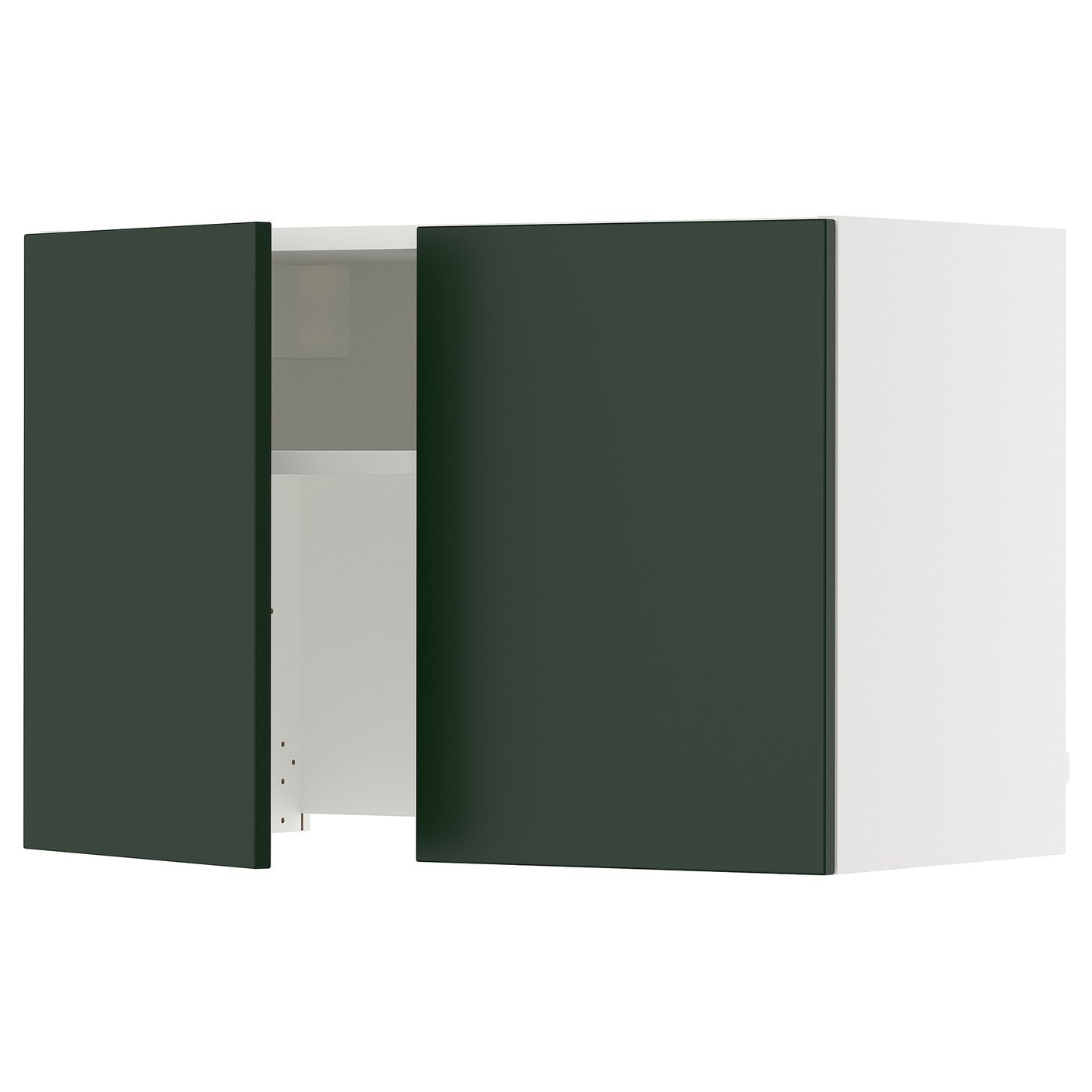 SEKTION wall cab w built-in range hood, white/Havstorp deep green