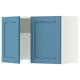 SEKTION Wall cab w built-in range hood, white/Lerhyttan blue, 30x15x20 "