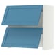 SEKTION Wall cab w built-in range hood, white/Lerhyttan blue, 30x15x30 "