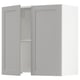 SEKTION Wall cab w built-in range hood, white/Lerhyttan light gray, 30x15x30 "
