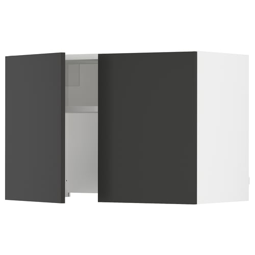 SEKTION kitchen cabinet in black with modern design, featuring a single door and sleek, minimalist look.