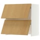 SEKTION Wall cab w built-in range hood, white/Sinarp oak veneer, 30x15x30 "