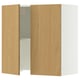 SEKTION Wall cab w built-in range hood, white/Sinarp oak veneer, 30x15x30 "