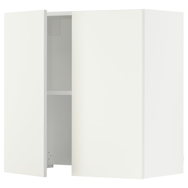 SEKTION Wall cab w built-in range hood, white/Vallstena white, 30x15x30 "