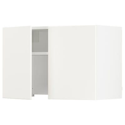 SEKTION Wall cab w built-in range hood, white/Veddinge white, 30x15x20 "