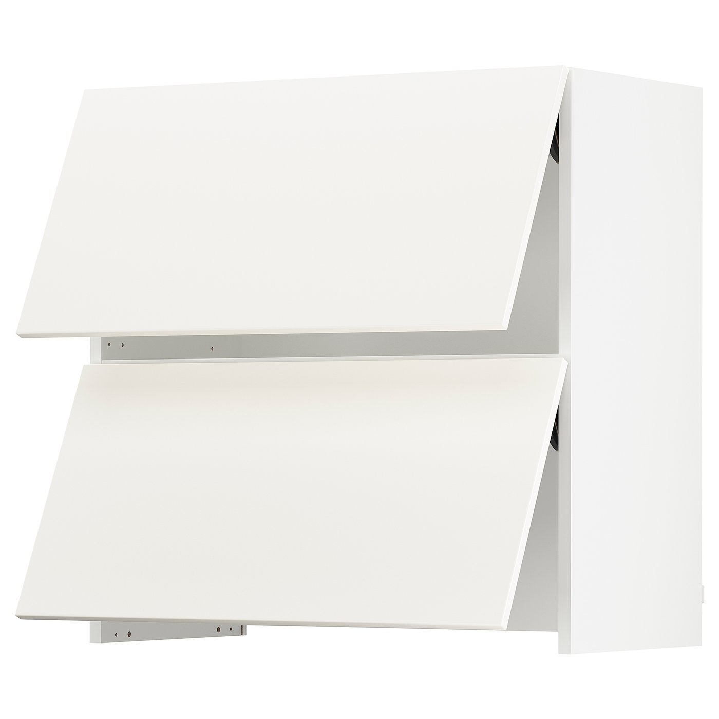 SEKTION wall cab w built-in range hood, white/Veddinge white