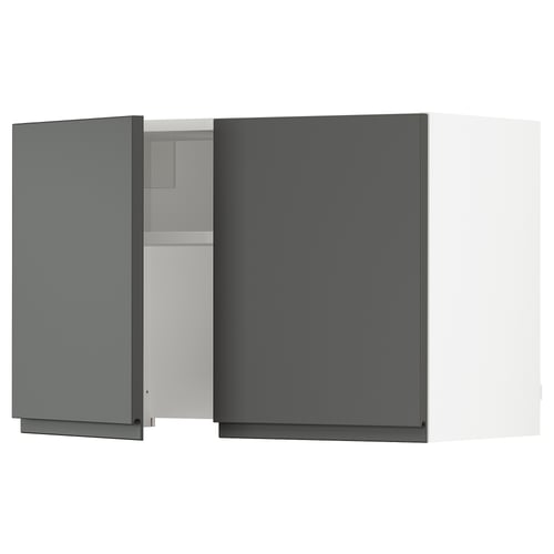 Modern dark grey kitchen cabinets, flat with integrated handles.