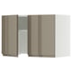 SEKTION Wall cab w built-in range hood, white/Voxtorp high-gloss dark grey-brown, 30x15x20 "