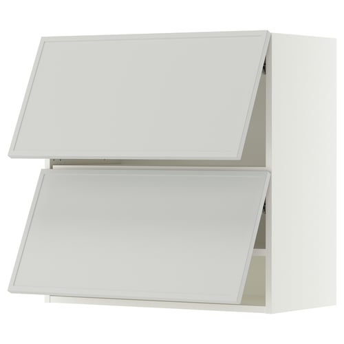 SEKTION Wall cabinet horizontal w 2 doors, white/Aspudden light gray, 30x15x30 "