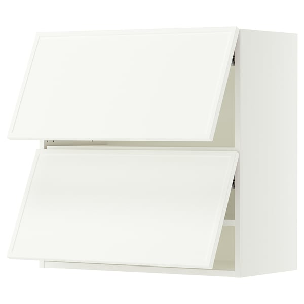 SEKTION Wall cabinet horizontal w 2 doors, white/Aspudden matte white, 30x15x30 "