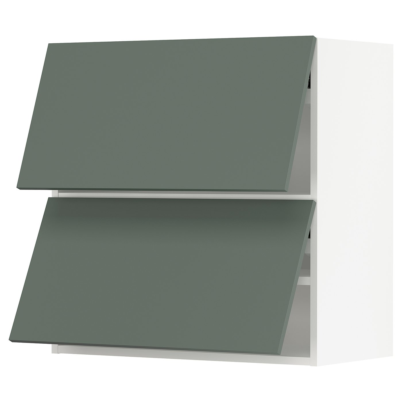 SEKTION wall horizontal w 2 doors, white/Bodarp graygreen