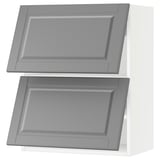 SEKTION Wall cabinet horizontal w 2 doors, white/Bodbyn gray, 24x15x30 "