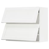 SEKTION Wall cabinet horizontal w 2 doors, white Enköping/white wood effect, 36x15x30 "