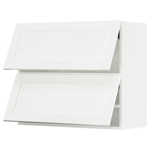 White kitchen cabinet set, modern design, sleek finish.