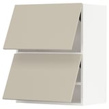 SEKTION Wall cabinet horizontal w 2 doors, white/Havstorp beige, 24x15x30 "