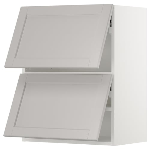 SEKTION kitchen cabinet, light grey, rectangular, two doors.