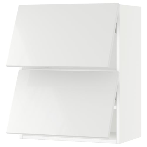 SEKTION white high-gloss kitchen cabinet, sleek, modern design.